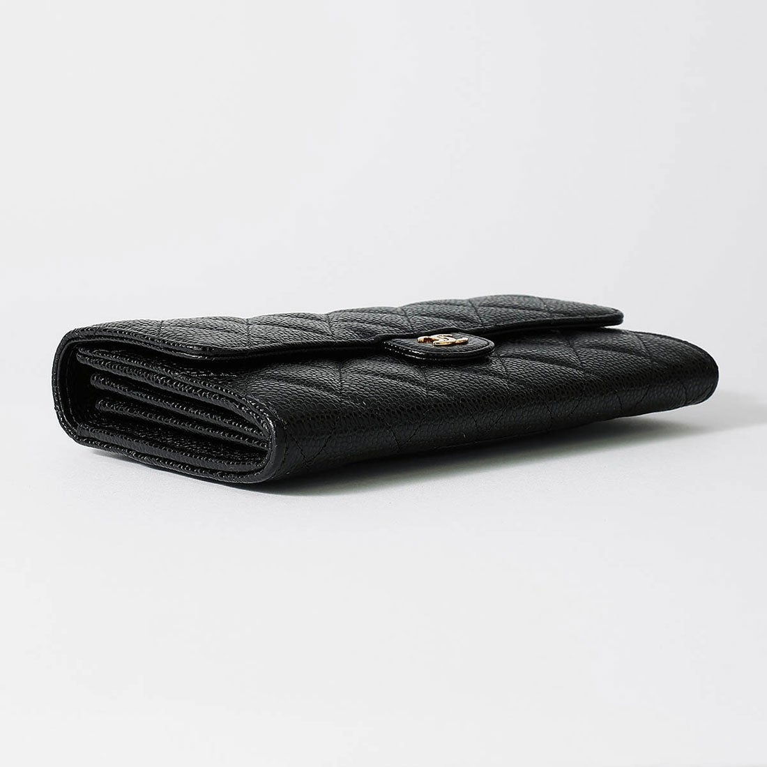 シャネル CHANEL 長財布 キャビアスキン ロングウォレット CHANEL LONG