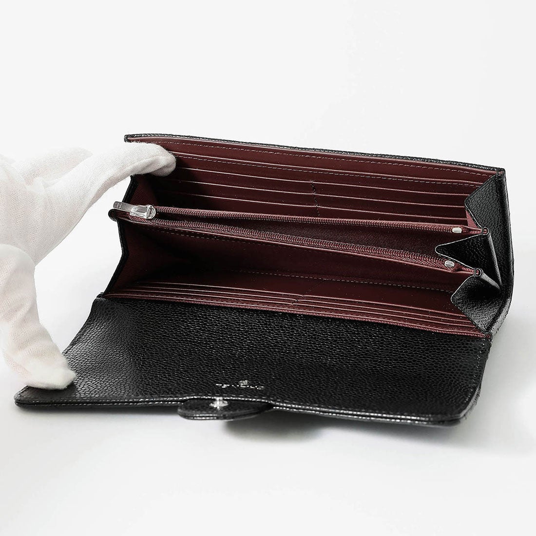 シャネル CHANEL 長財布 キャビアスキン ロングウォレット CHANEL LONG