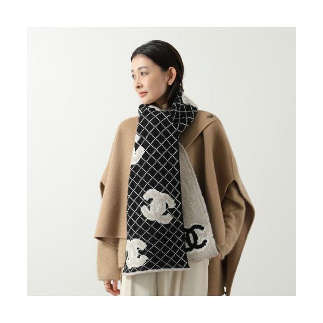 シャネル CHANEL CHANEL マフラー AA8451 B08891 リバーシブル （NJ731