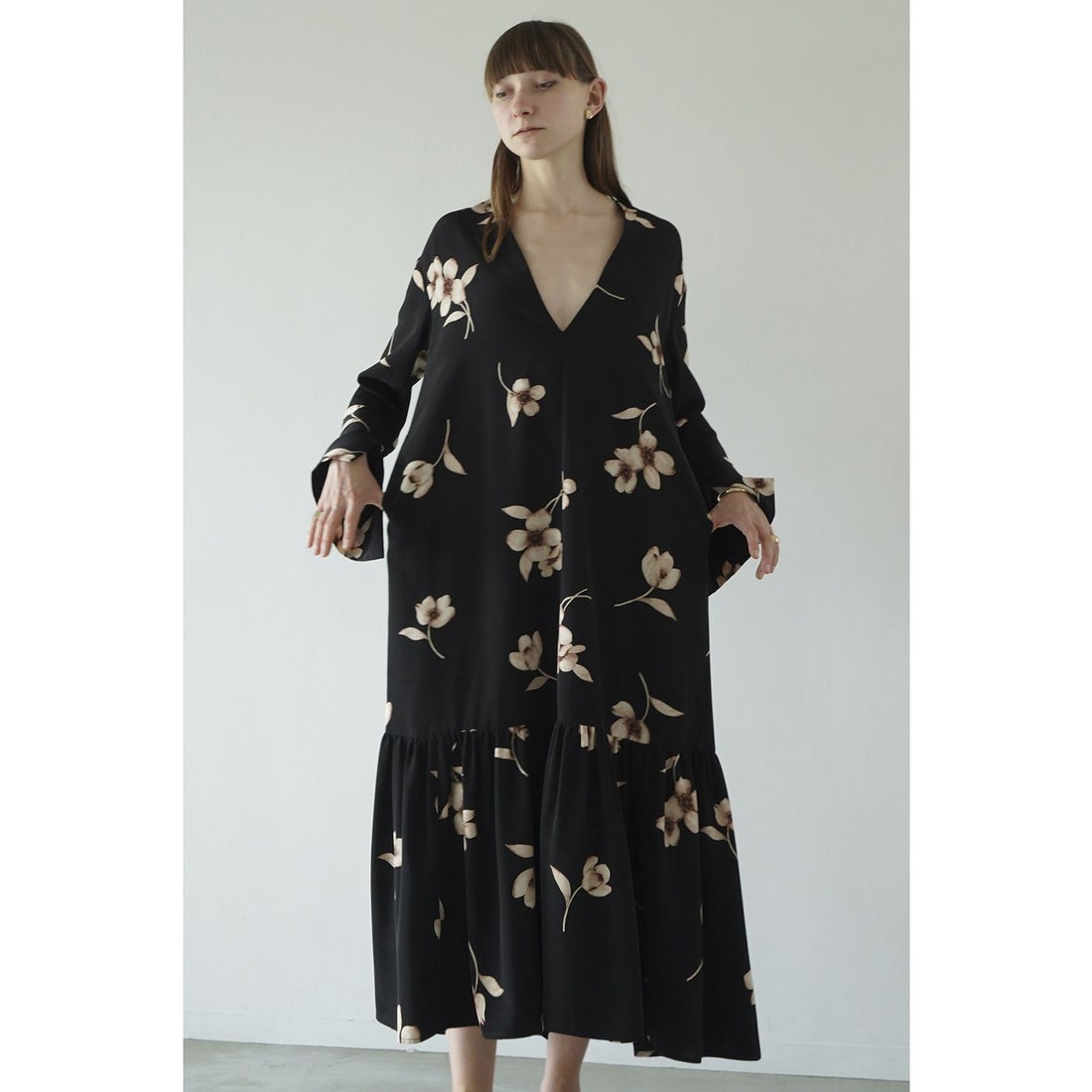 クラネ CLANE W FACE GATHER SWITCH ONEPIECE （IVORY