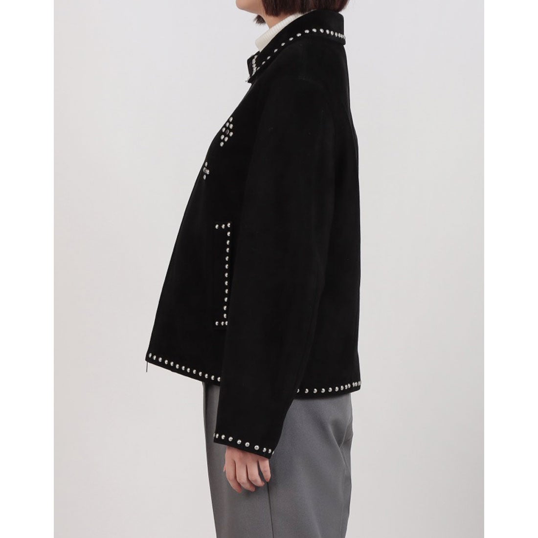 クラネ CLANE SUEDE STUDS BLOUSON （BLACK） - ファッション通販