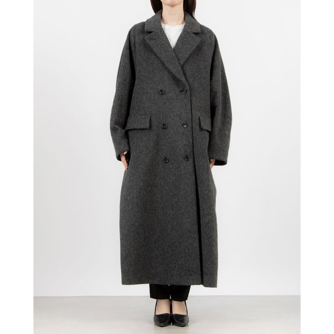 クラネ CLANE DOUBLE WOOL LONG COAT （GRAY） -靴＆ファッション通販