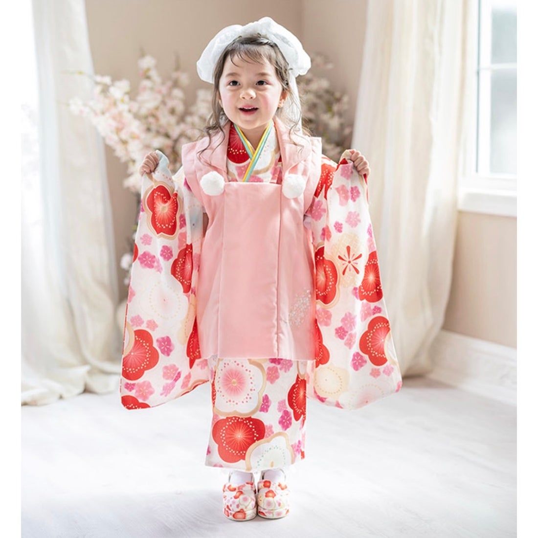 キャサリンコテージ Catherine Cottage 七五三被布3点セット （生成華