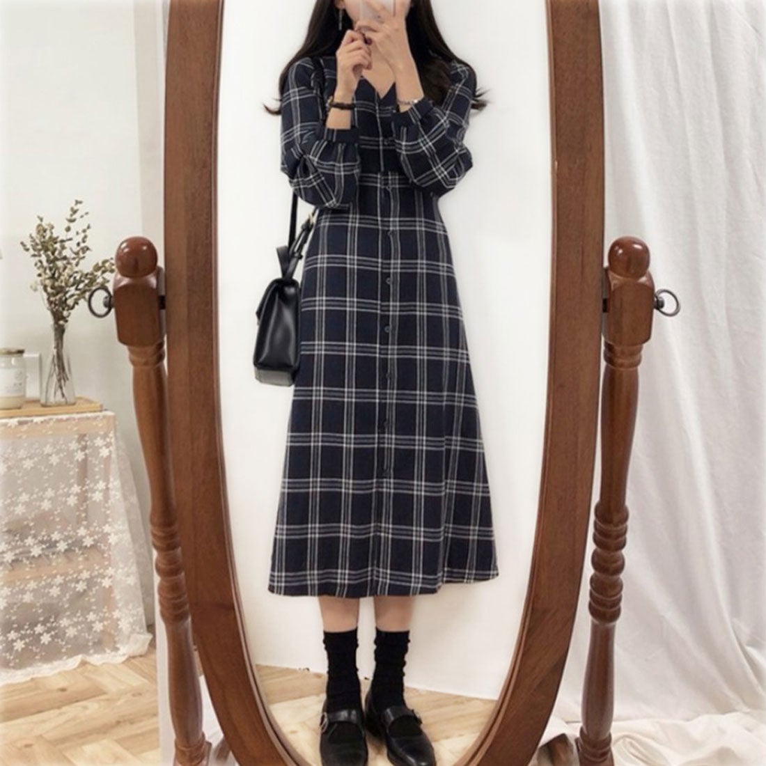 ひ*^様 BURBERRY チェック柄 長袖ワンピース ひ*^様 BURBERRY チェック