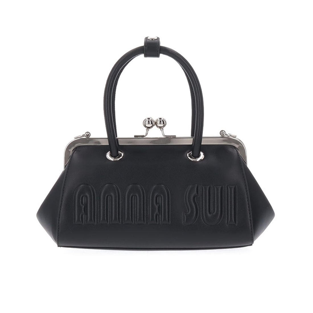 ANNA SUI ソフティ 2way口金バッグ ブラック - ファッション通販