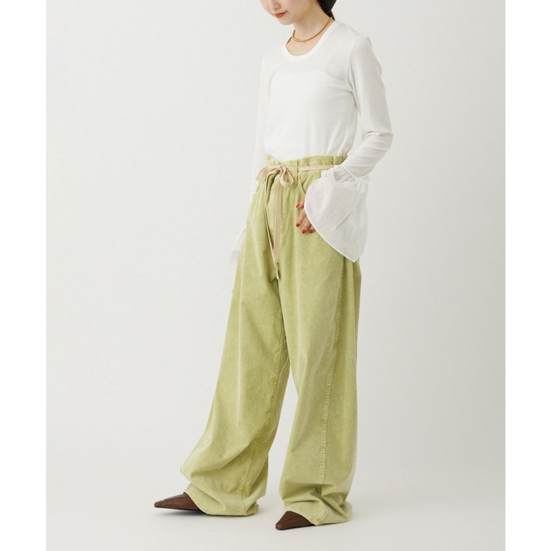 アダム エ ロペ ADAM ET ROPE' ガーメントダイコーデュロイパンツ