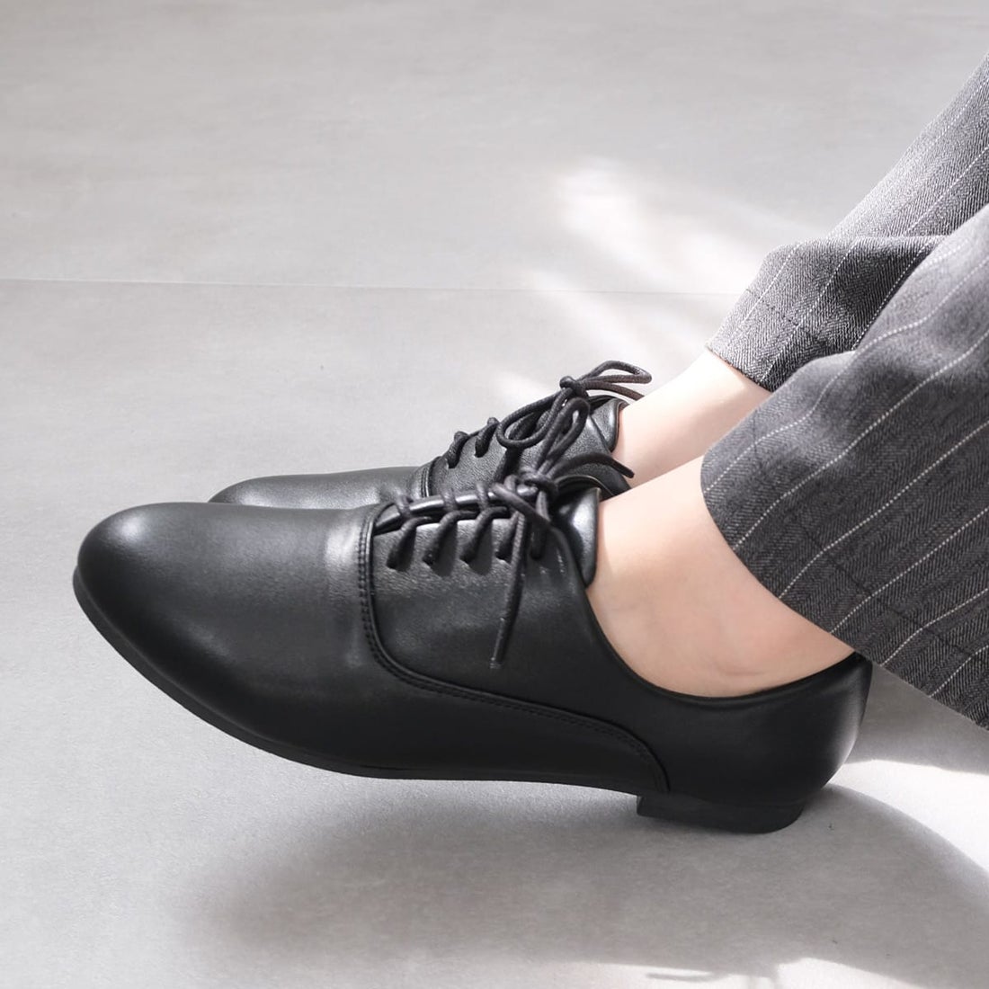 AmiAmi [アミアミ] ローファー レースアップシューズ フラット