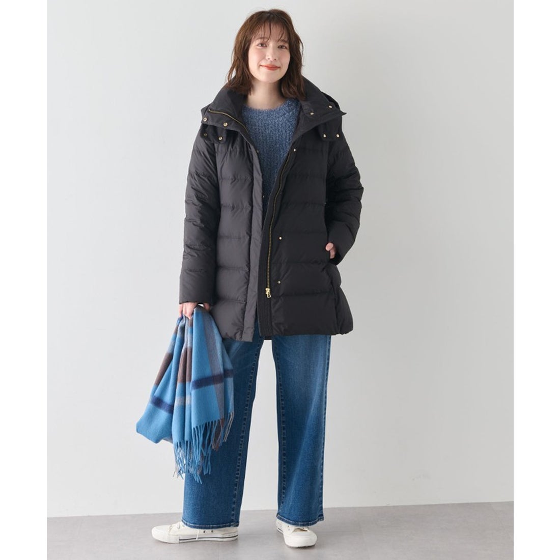 エニィ ANY 【洗濯機可/フード取り外し可能/撥水】楽映えリッチロング