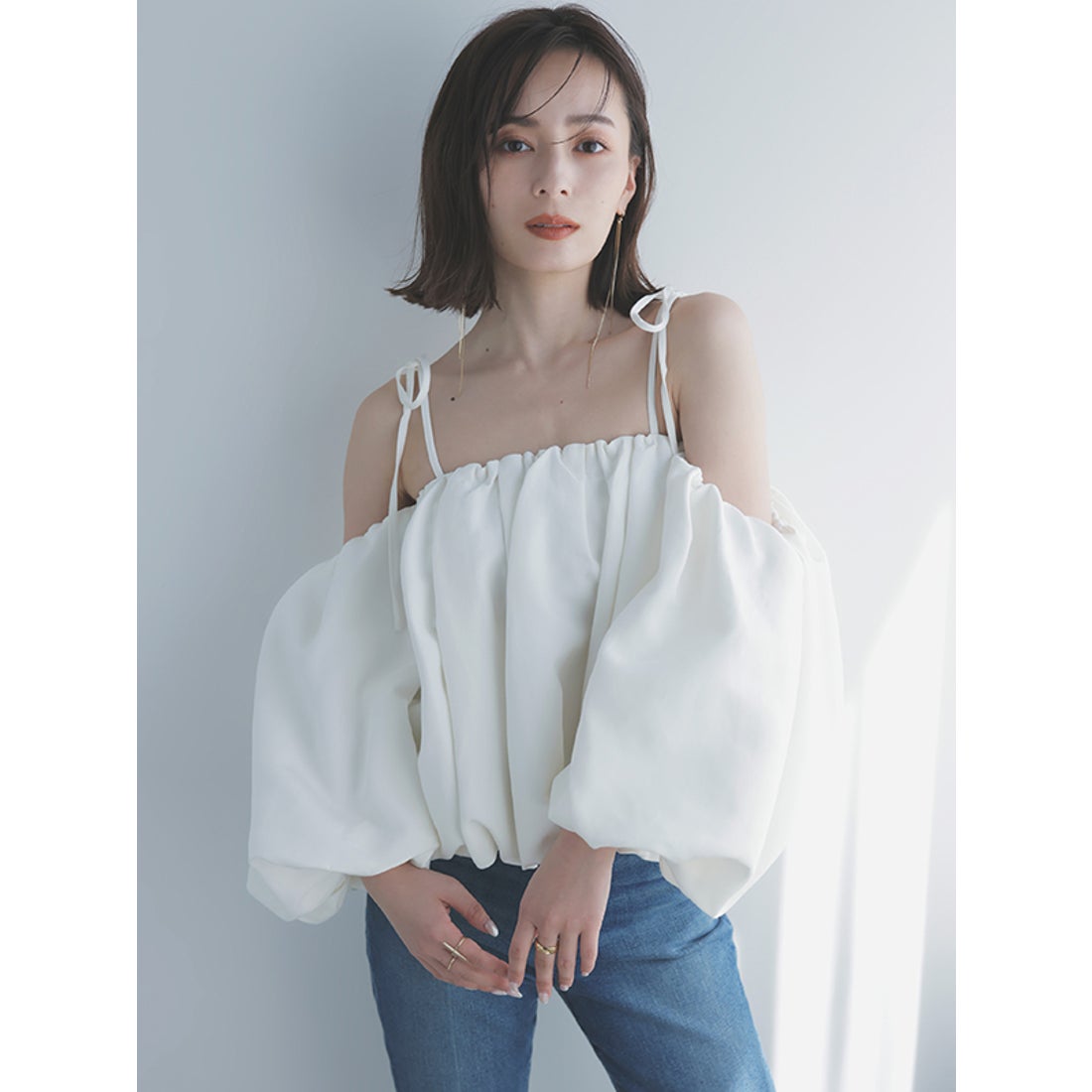 アニュアンス anuans ボリュームバルーントップス （WHITE） -靴