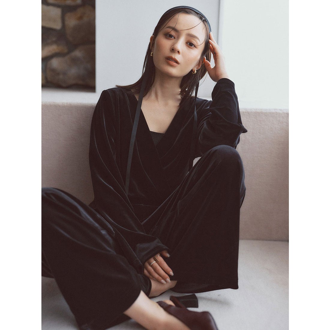 新品】 アニュアンス ベロアカットオールインワン BLK 1 アニュアンス