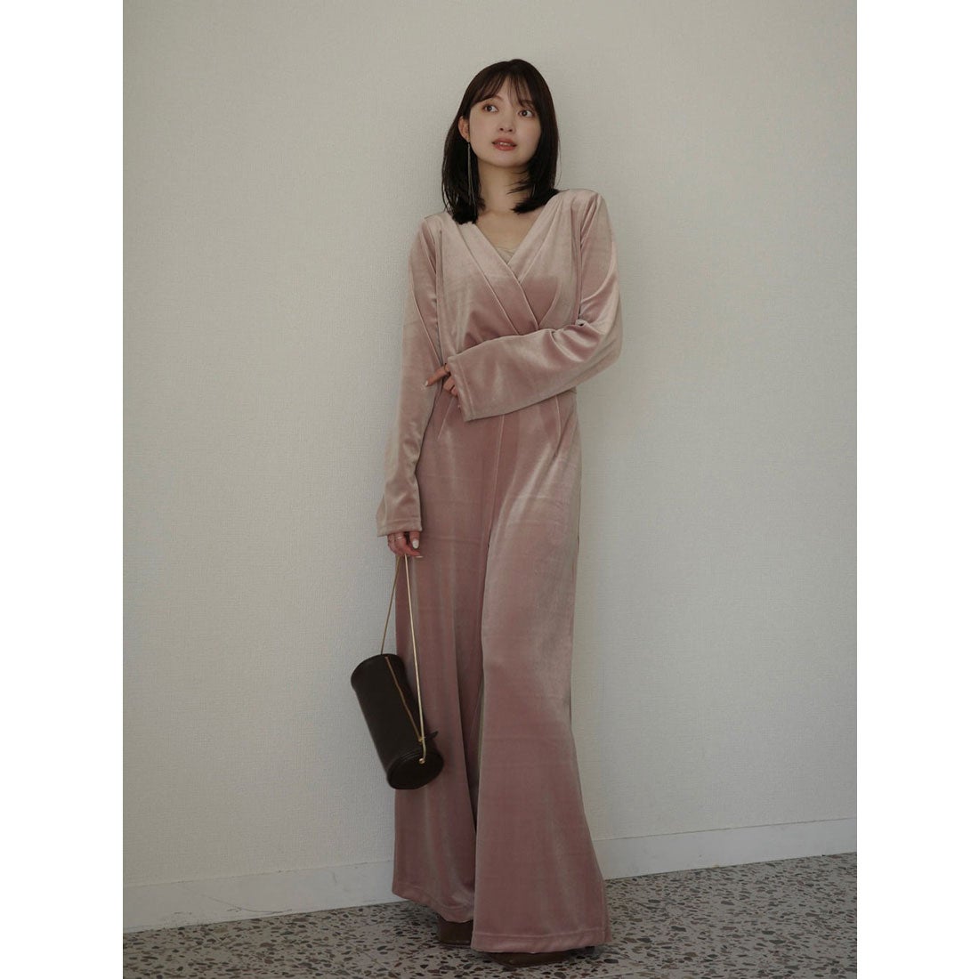 アニュアンス anuans ベロアカットオールインワン （PINK BEIGE