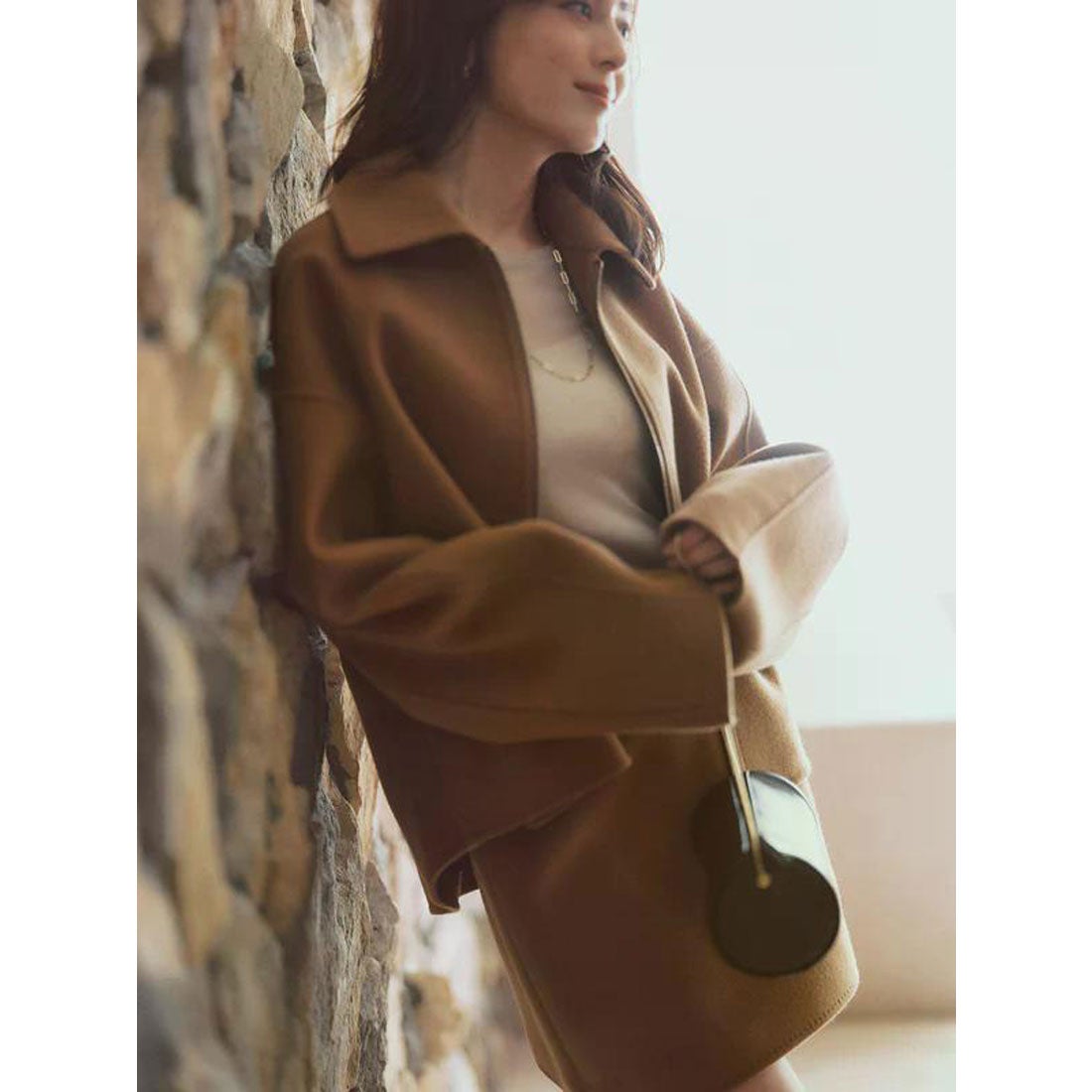 アニュアンス anuans リバーウールミニスカート （CAMEL） -靴