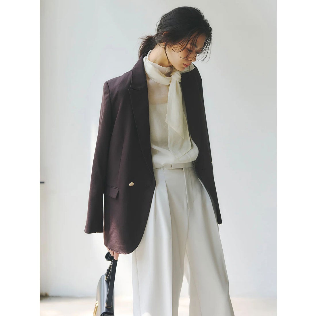 アニュアンス anuans ベーシックダブルジャケット （BROWN