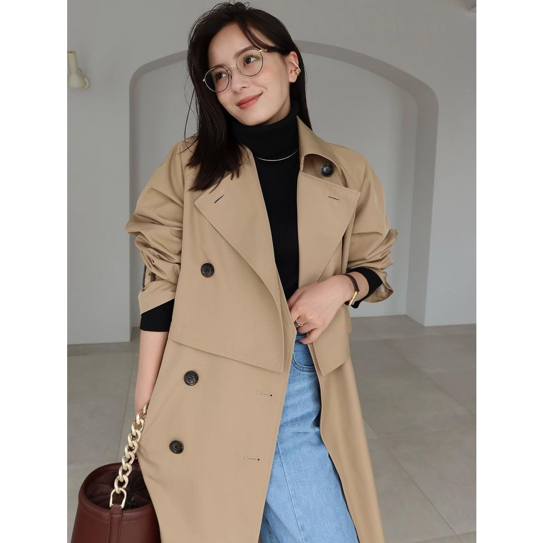 アニュアンス anuans 3wayトレンチコート （BEIGE） -靴＆ファッション