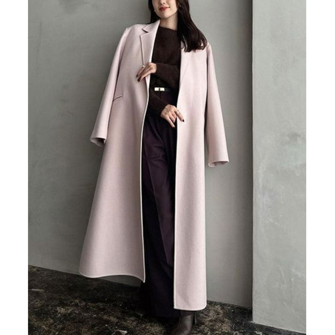 アニュアンス anuans リバーロングチェスターコート （PINK） -靴