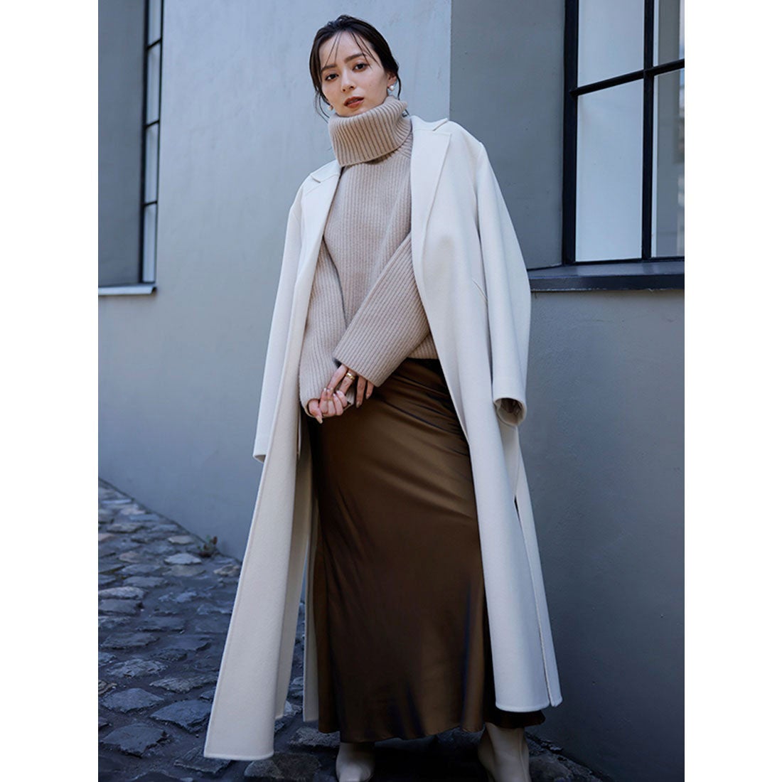 アニュアンス anuans リバーロングチェスターコート （PINK