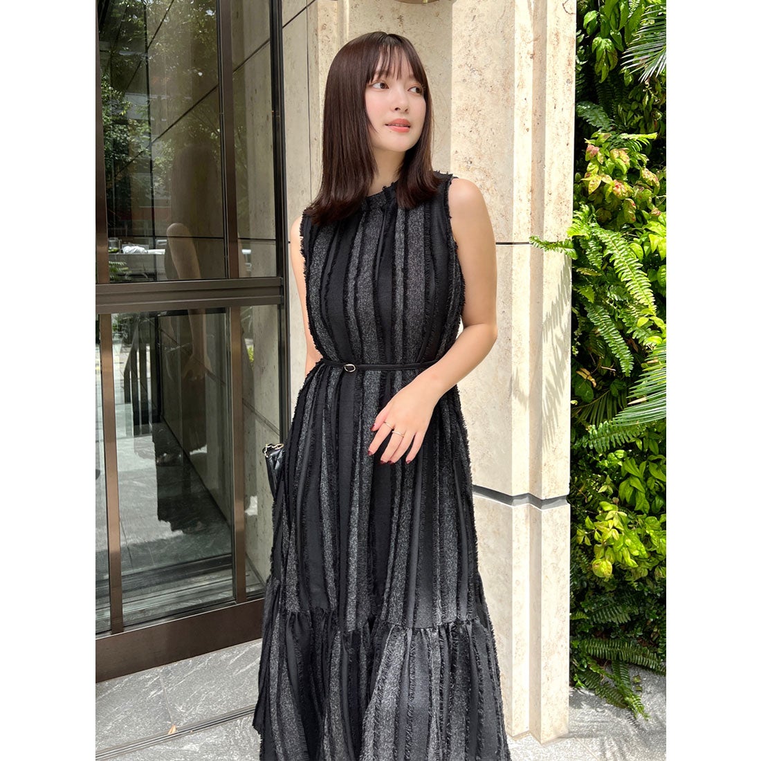 アニュアンス anuans ジャガードティアードワンピース （LIGHT BEIGE