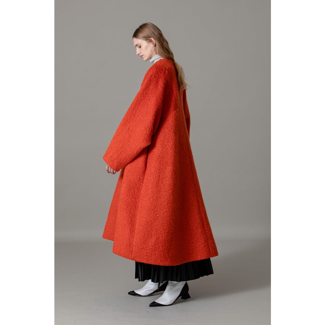 アドーア ADORE シャギーモヘアコート （オレンジ） - ファッション