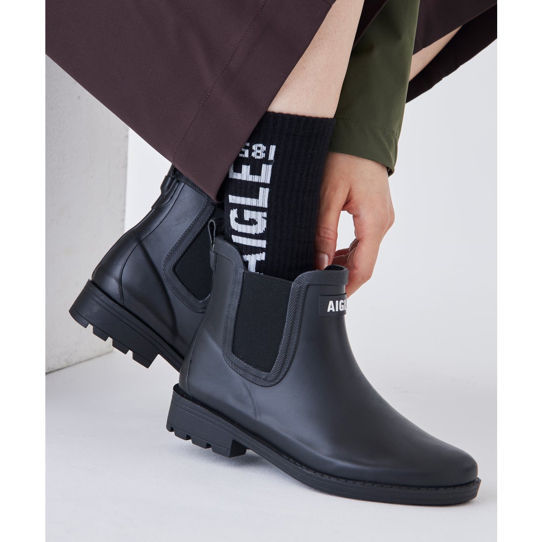 エーグル AIGLE カーヴィル2ラバーブーツ （ブラック） -靴