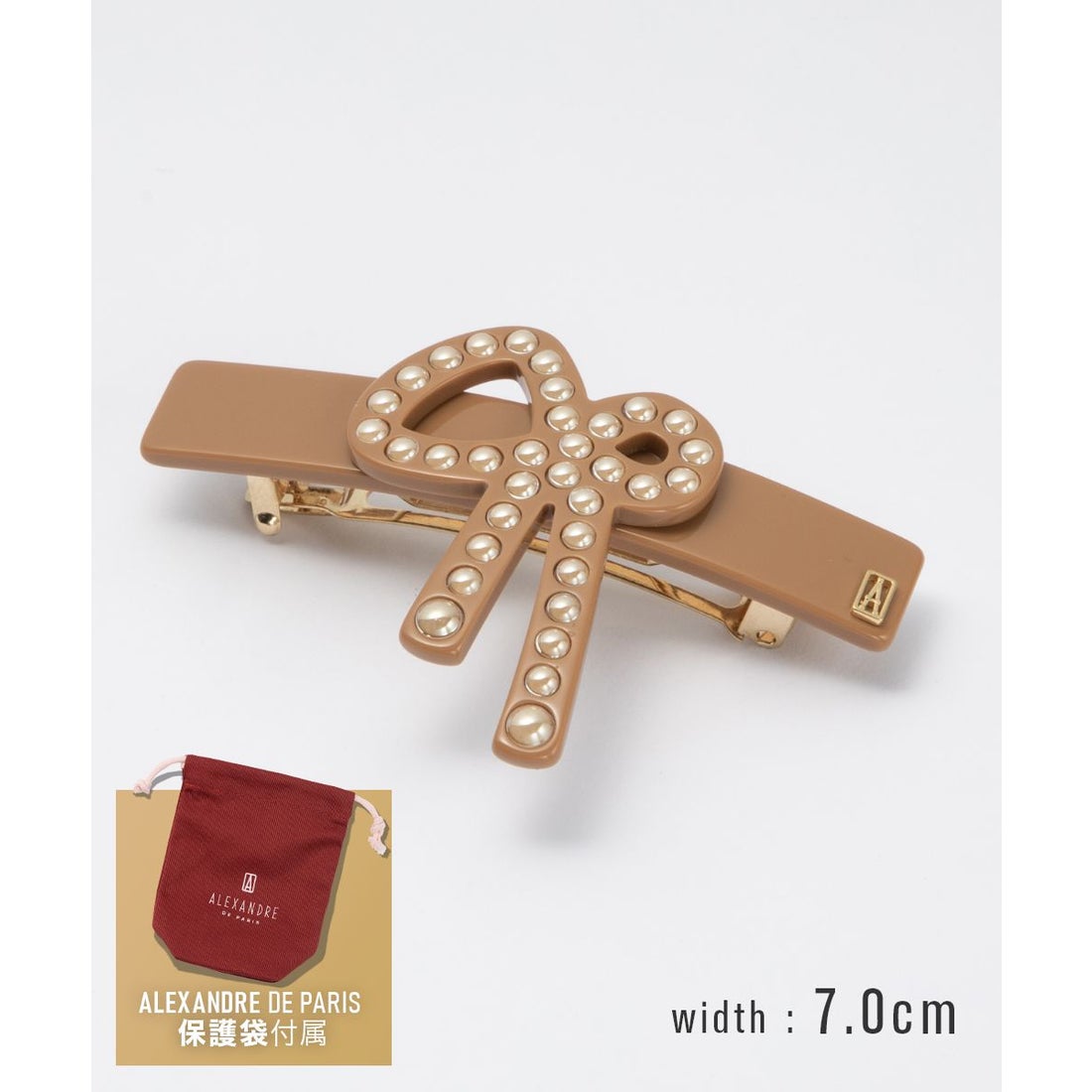 お受験☆アレクサンドル ドゥ パリ ヘアクリップ（L）ストーン付き お