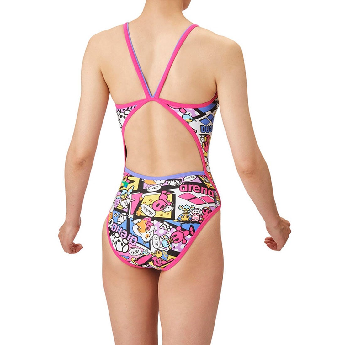 arena 【ECOタフ】トレーニングワンピース（オープンバック）【返品