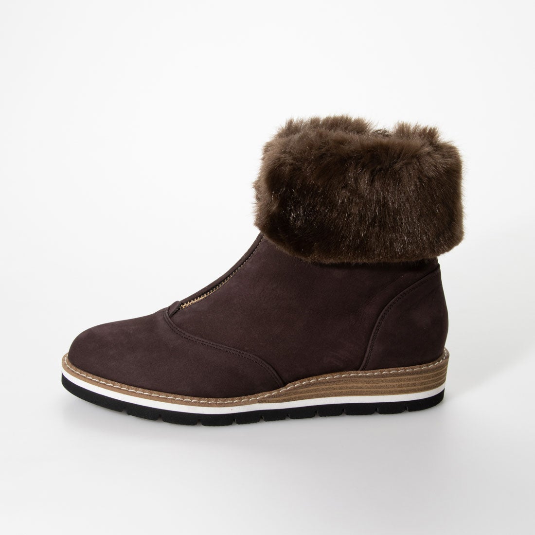 本革 / 日本製】 バークレー BARCLAY フロントジッパー ボアコンビ