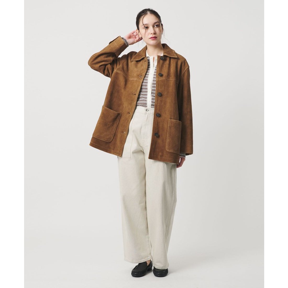 BEAUTY&YOUTH UNITED ARROWS スエード カバーオール ジャケット （MD