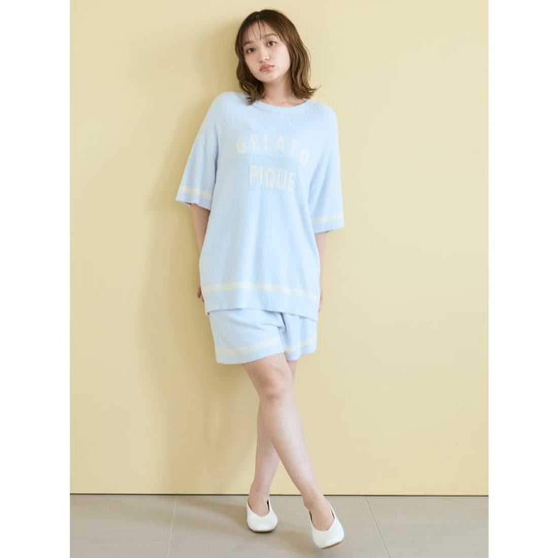ジェラートピケ gelato pique スムーズィートリム半袖プルオーバー