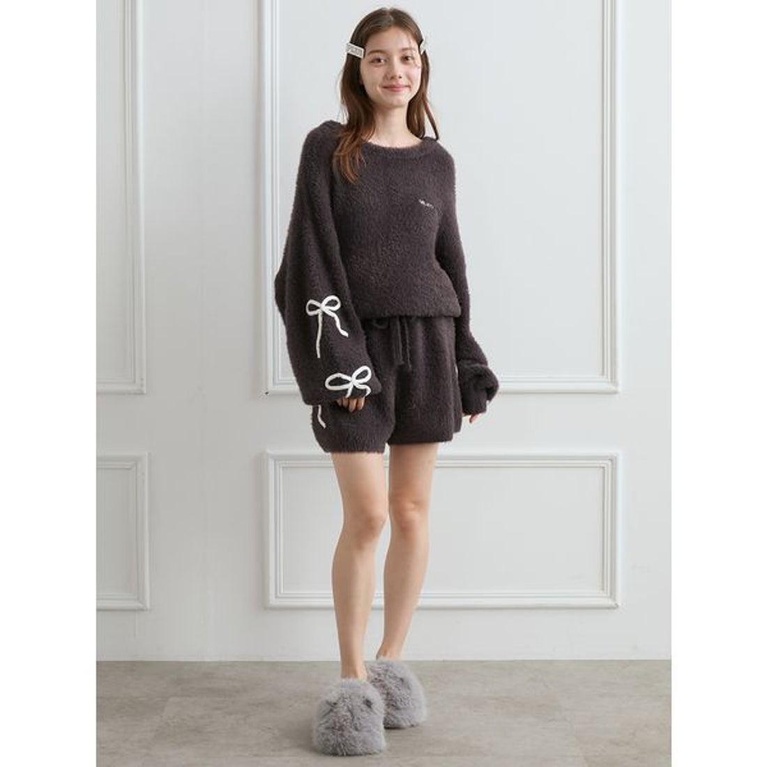 ジェラートピケ gelato pique 【HALLOWEEN】リボンフェザーロンパース