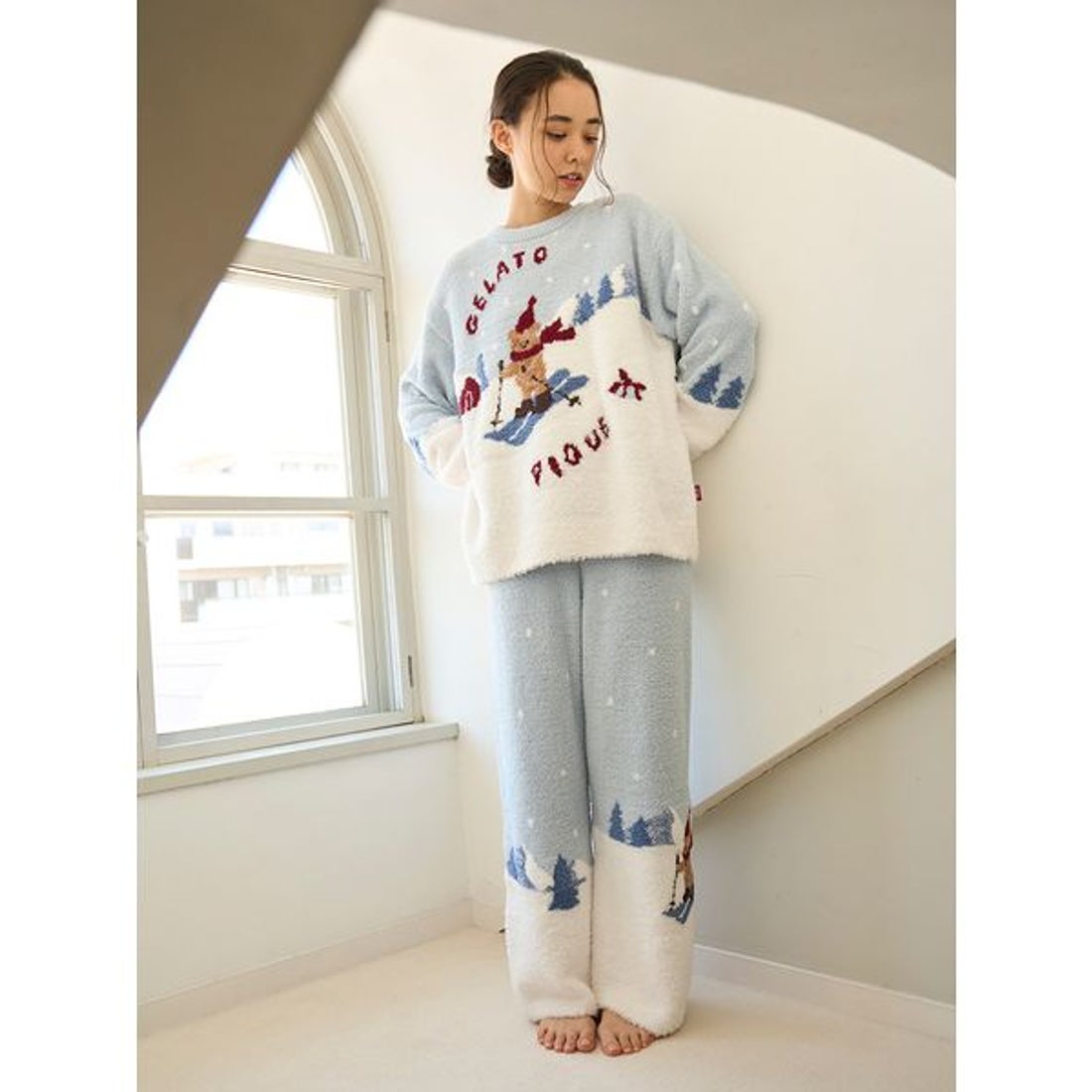 ジェラートピケ gelato pique 【HOLIDAY】スキーベアジャガードプル