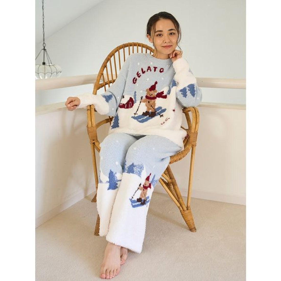ジェラートピケ gelato pique 【HOLIDAY】スキーベアジャガードロング