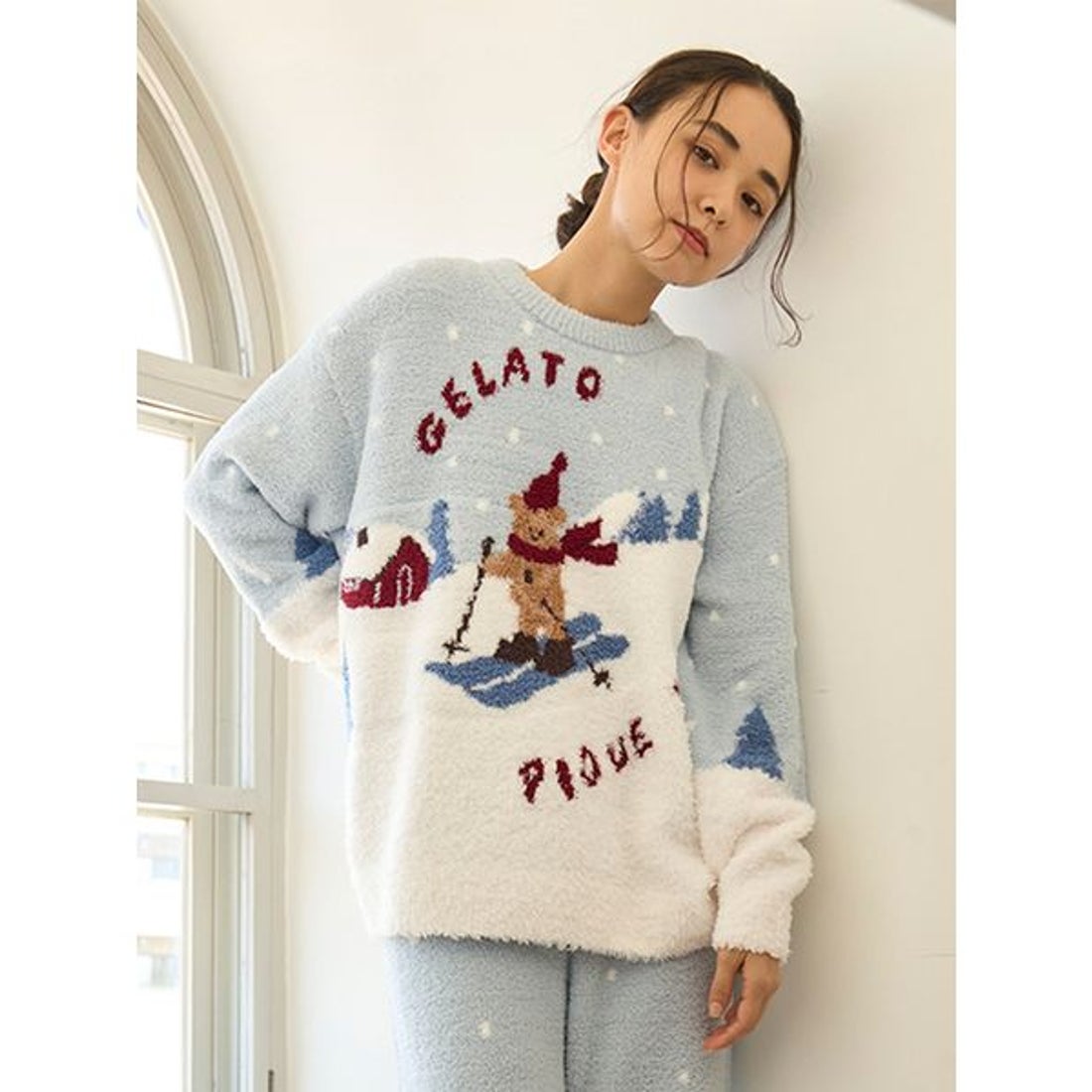 ジェラートピケ gelato pique 【HOLIDAY】スキーベアジャガードロング