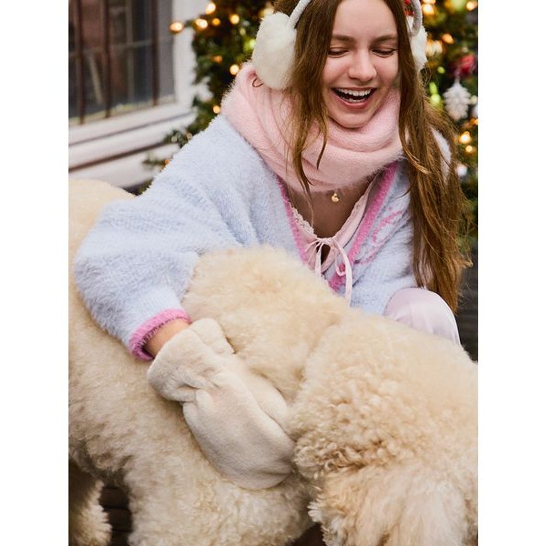 ジェラートピケ gelato pique ラメフェザーカーディガン （PNK