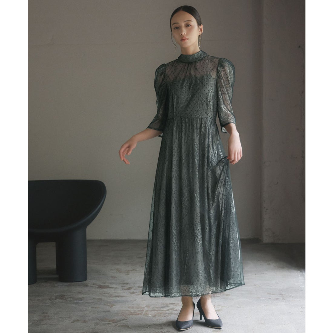 ガール GIRL 【2WAY 着回しを楽しめる】リボン付きレース×ドット