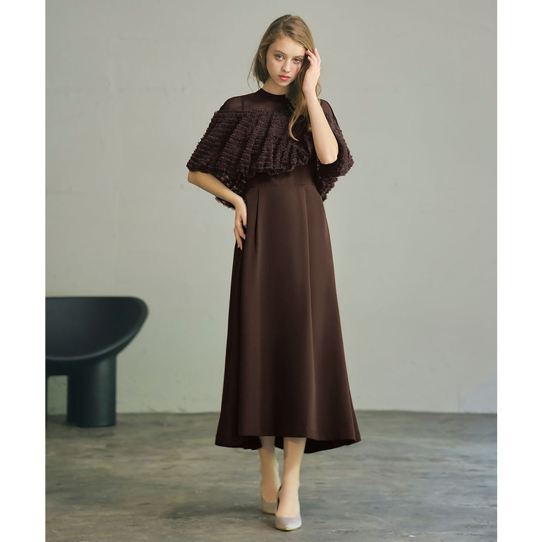 ガール GIRL 2WAYチュールケープ・キャミワンピースセット フレア