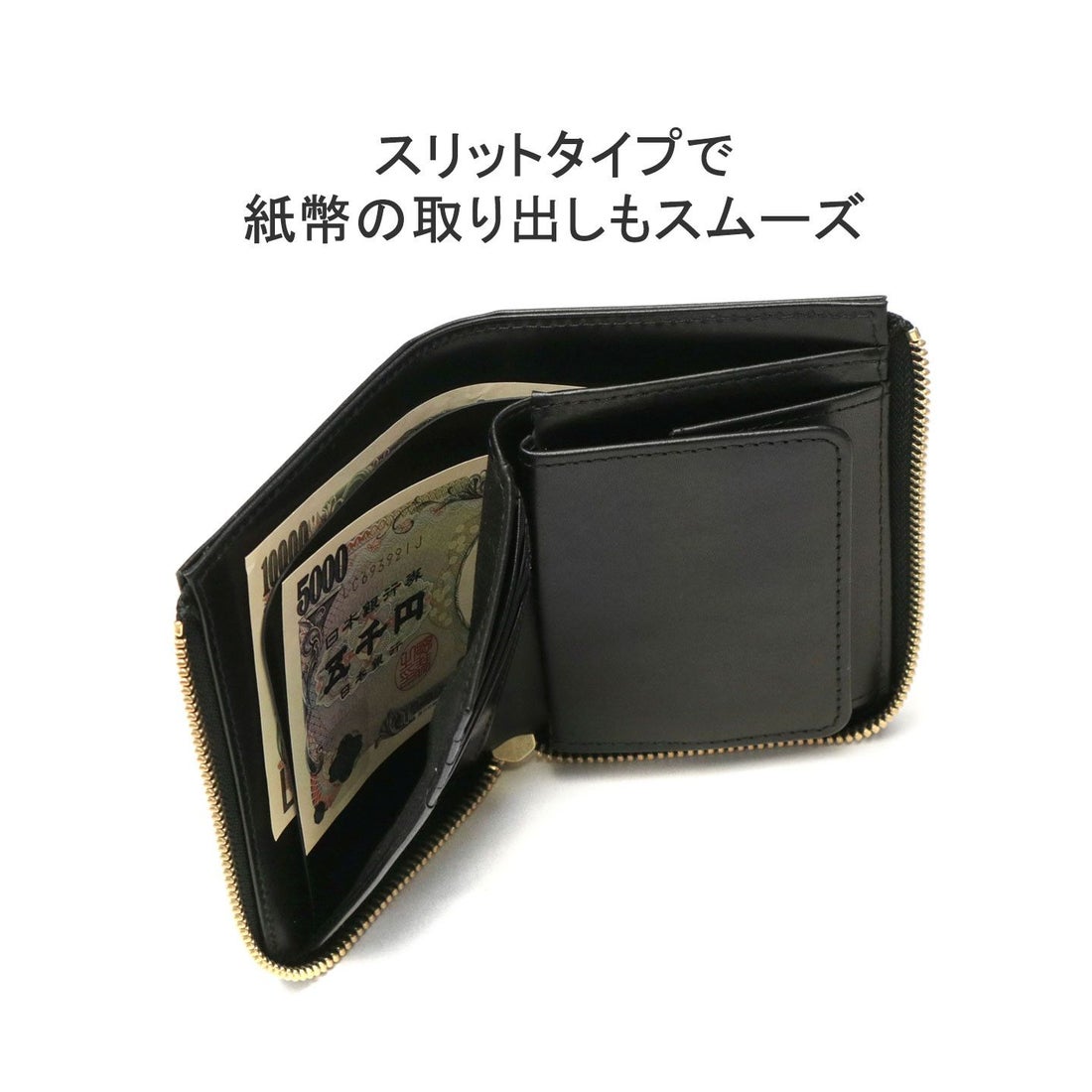 スロウ SLOW スロウ 二つ折り財布 大きめ box型小銭入れ SLOW 財布 本
