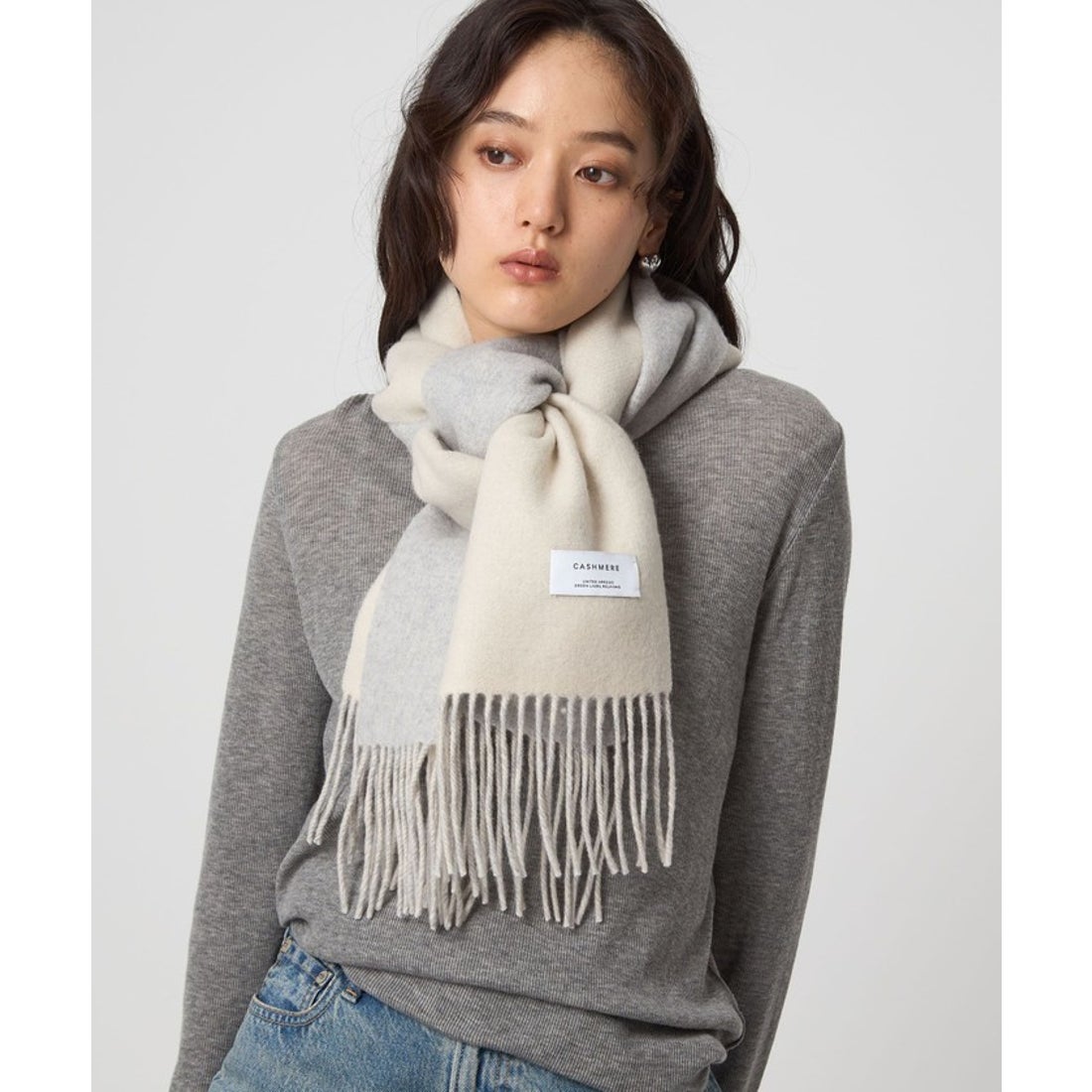 UNITED ARROWS green label relaxing カシミヤ リバーシブル マフラー