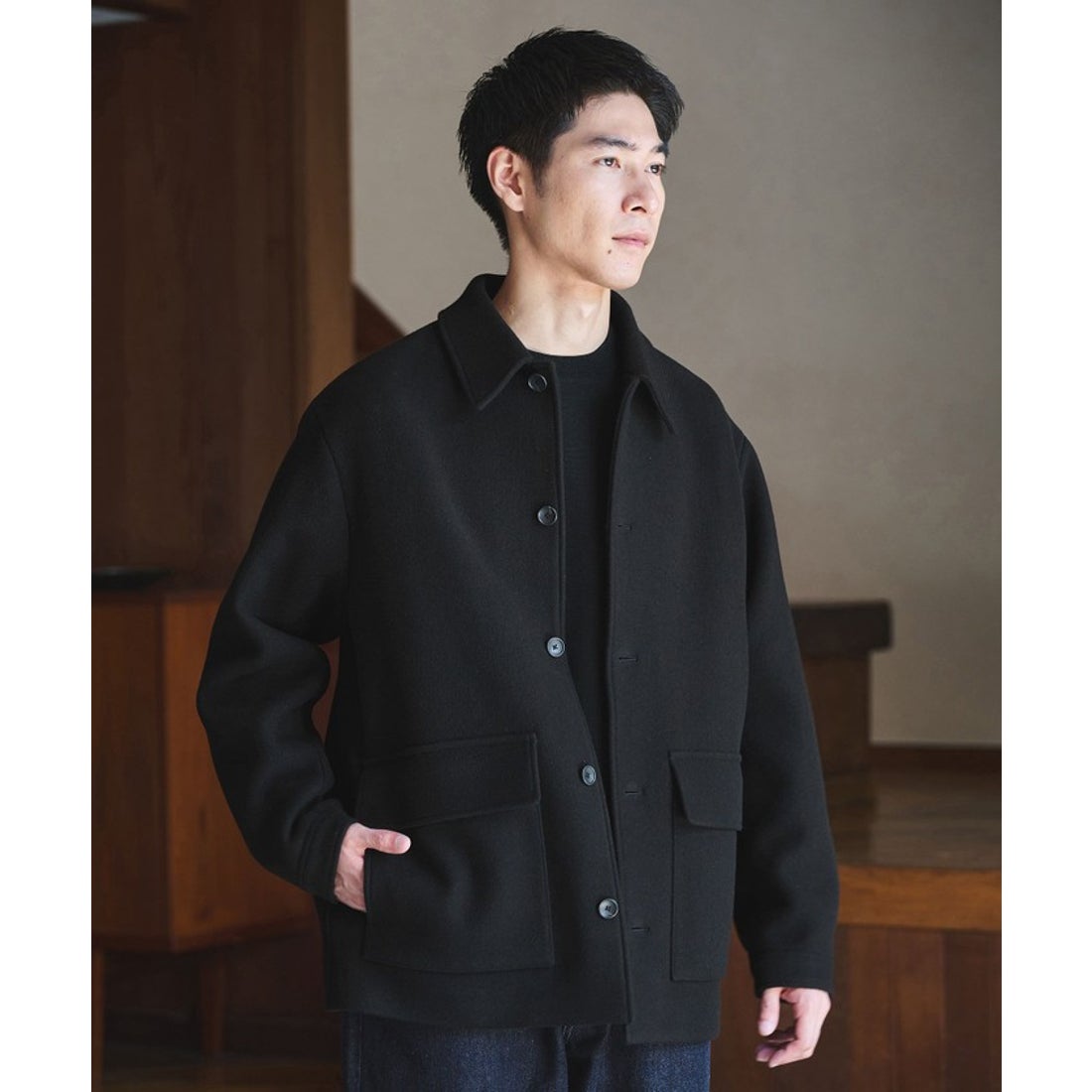 UNITED ARROWS green label relaxing SENTDALE WOOL カバーオール