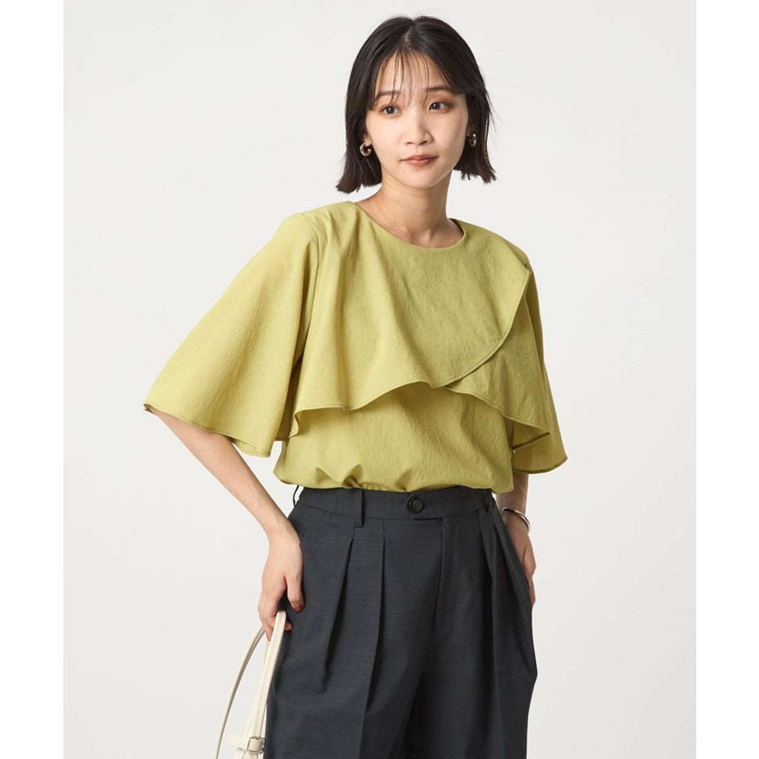 UNITED ARROWS green label relaxing Breeze Cool ケープ ブラウス