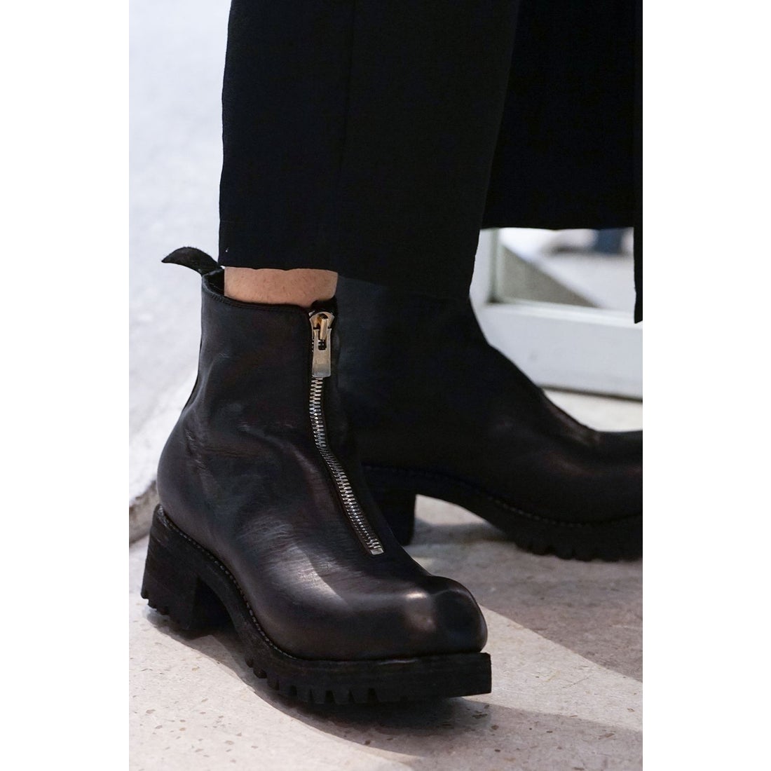 GUIDI Front Zip Boots Vibram Sole （Black） - Osaka / Kyoto