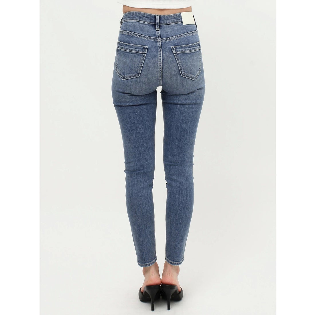 ジェイダ GYDA H/WthickishポケットスキニーデニムPT （ICE） -靴