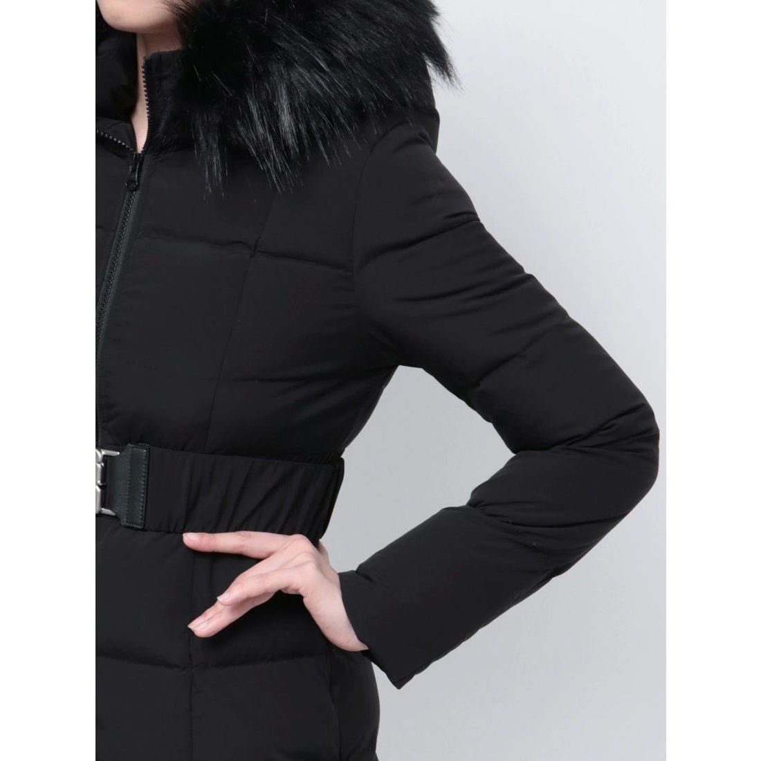 ジェイダ GYDA 【TINY】GYGYベルト付きロングダウンコート （ブラック