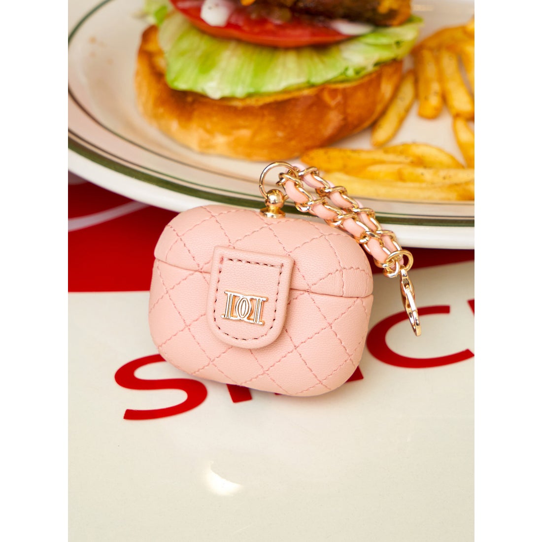 ダーリッチ Darich キルティングAir pods proケース （ピンク） -靴