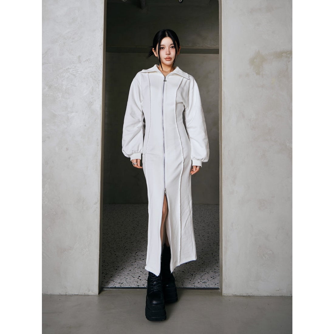 ダーリッチ Darich DDスウェットロングワンピース （ホワイト