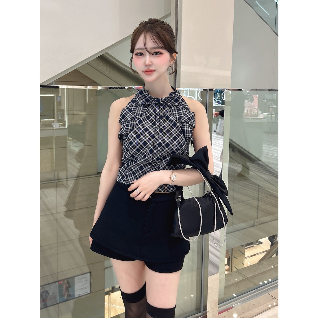 ダーリッチ Darich シルエットカットスカートライクショートパンツ