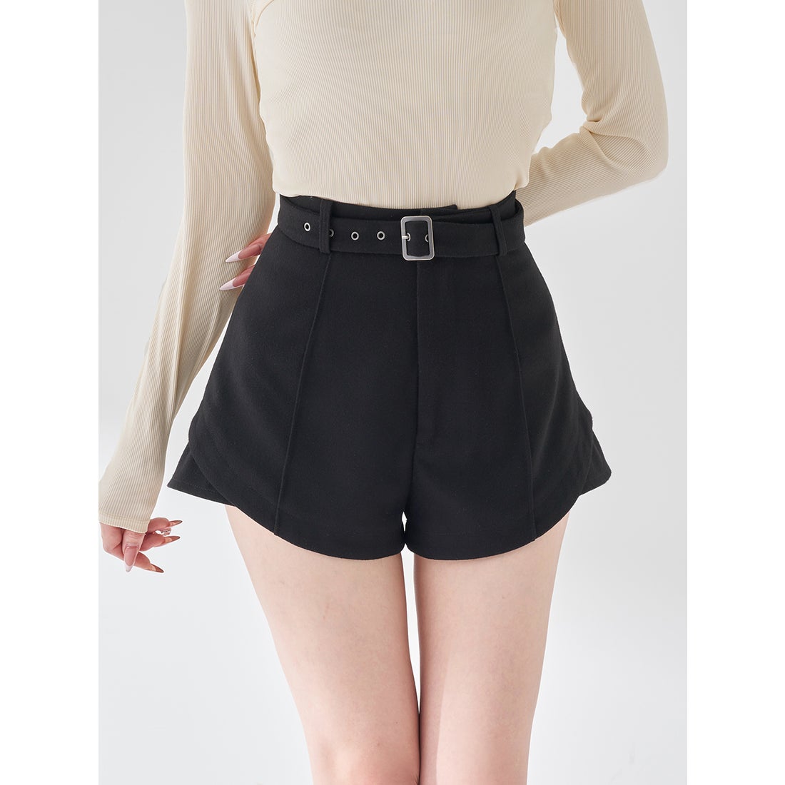 ダーリッチ Darich サイドスリットハイウエストショートパンツ