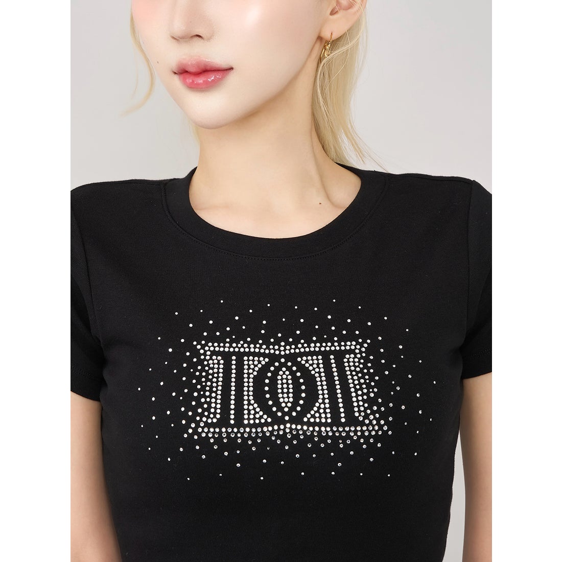 ダーリッチ Darich シャイニーDDロゴコンパクトTシャツ （ブラック