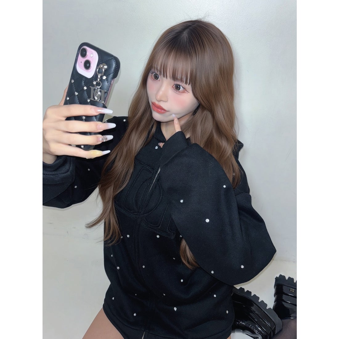 ダーリッチ Darich DDロゴビジュージップパーカー （ブラック