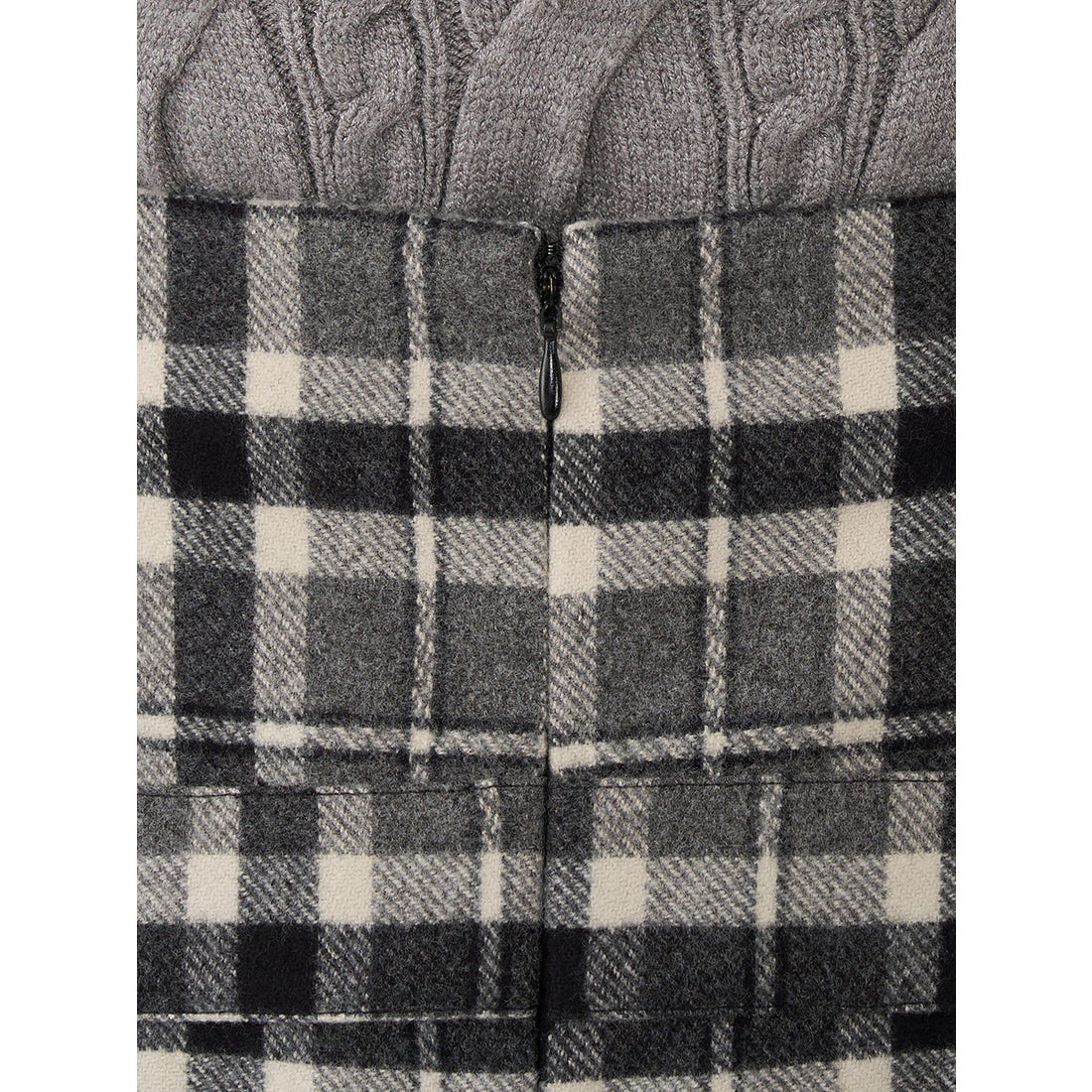 ダーリッチ Darich スリットチェックリボンミニスカート （ブラウン