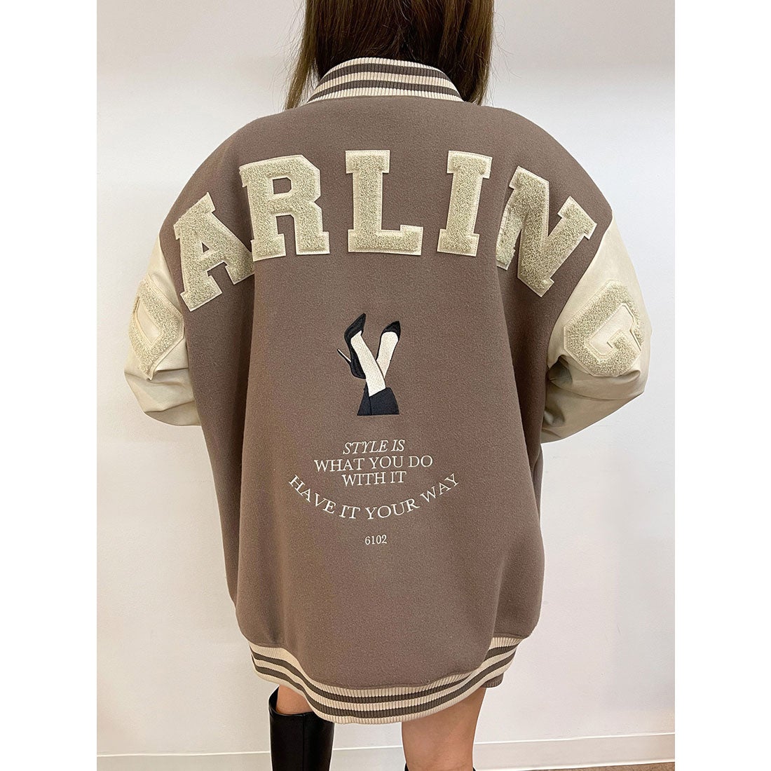 ダーリッチ Darich DARLINGスタジャン （モカ） -ファッション通販